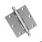 Embassy 3-1/2 x 3-1/2 Solid Brass Hinge, Satin Nickel Finish with Ball Tips 3535BBUS15B-1 - alternate 1